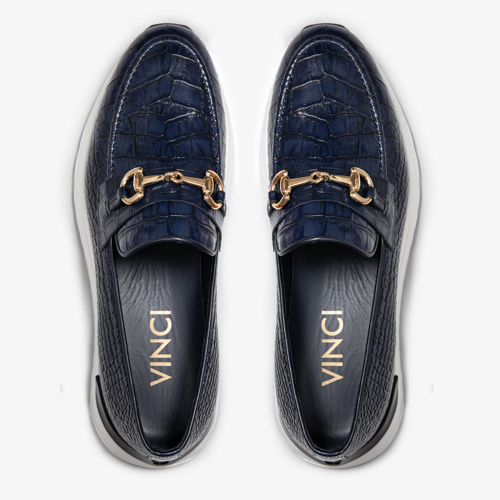 The Padova Navy Blue Leather Sneaker All New