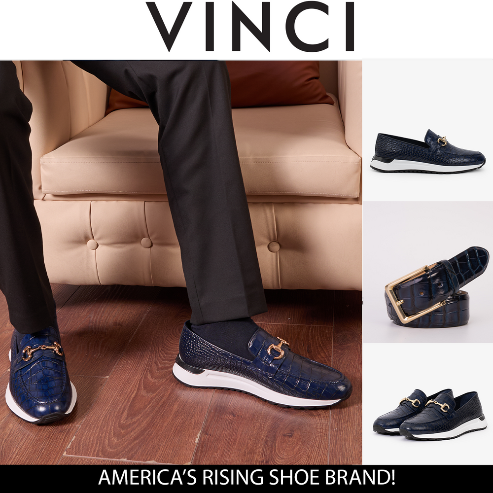 The Padova Navy Blue Leather Sneaker All New