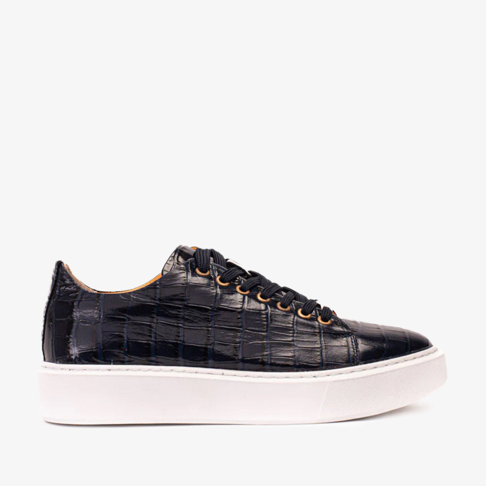 The Dublin Blue Leather Sneaker Universal Fit