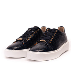 The Dublin Blue Leather Sneaker Universal Fit