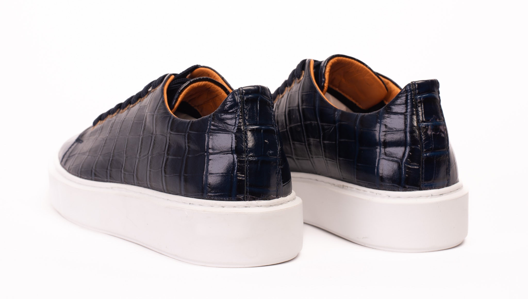 The Dublin Blue Leather Sneaker Universal Fit