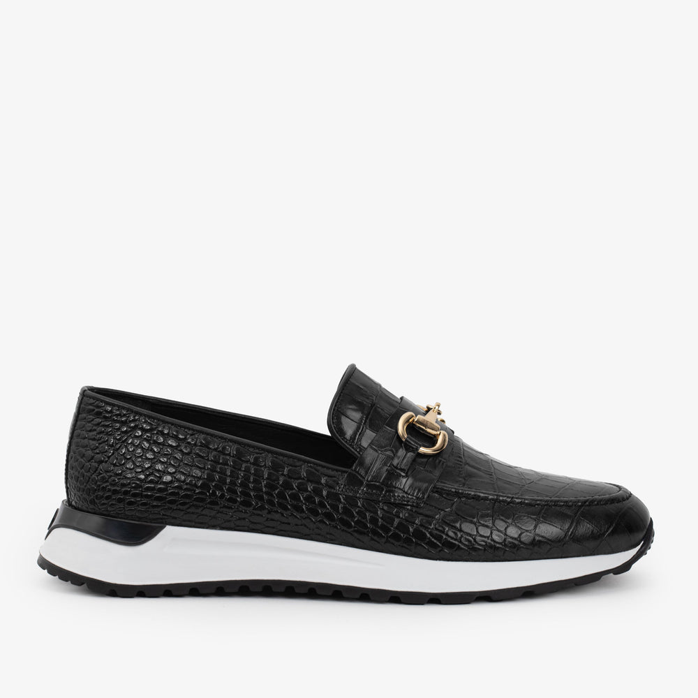 The Padova Black Leather Sneaker Fine Craftsmanship