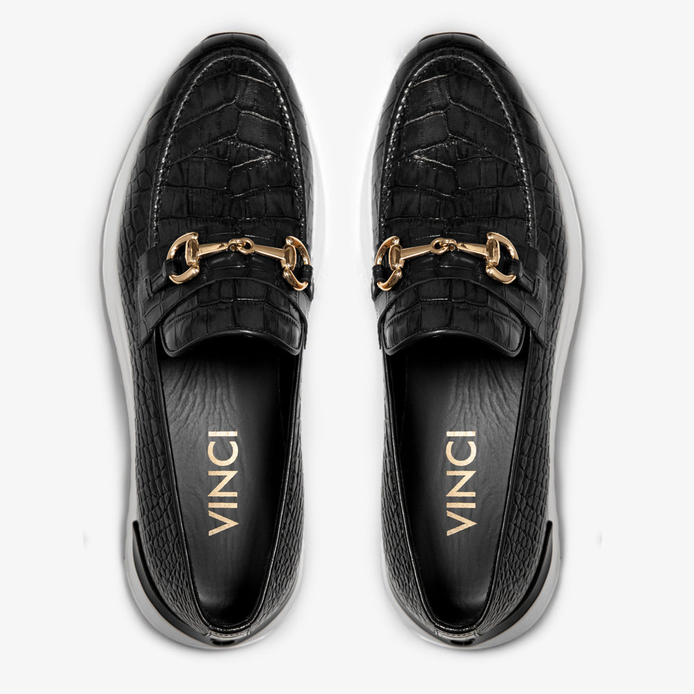 The Padova Black Leather Sneaker Fine Craftsmanship