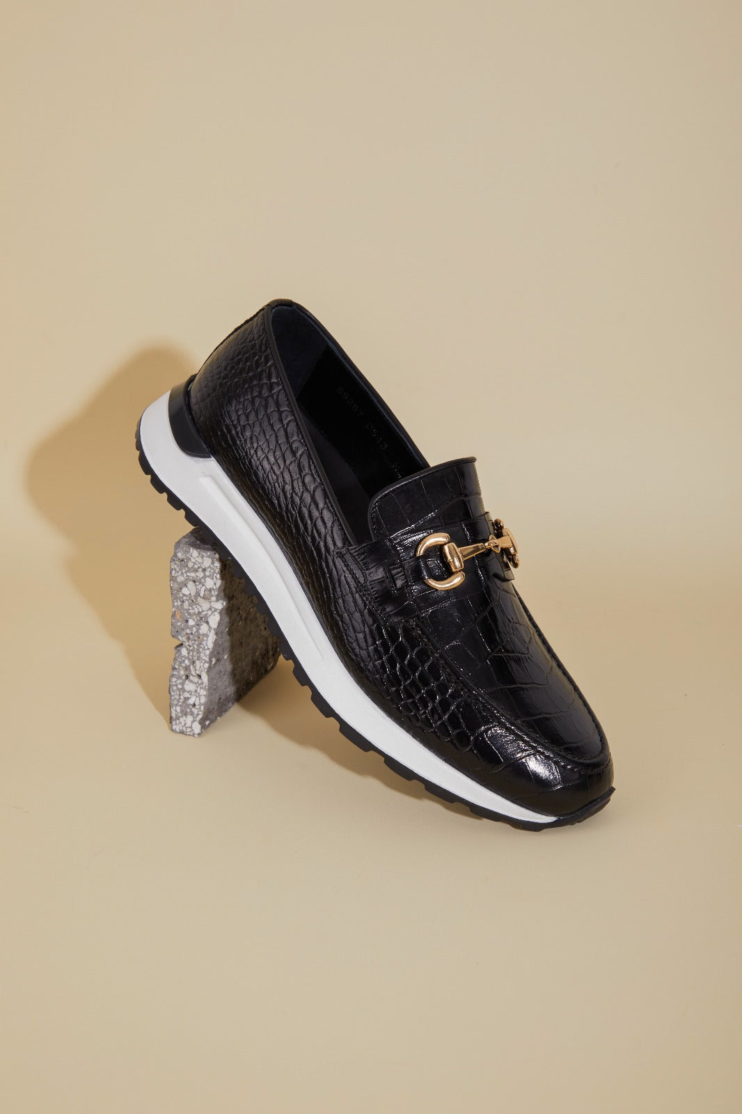 The Padova Black Leather Sneaker Fine Craftsmanship