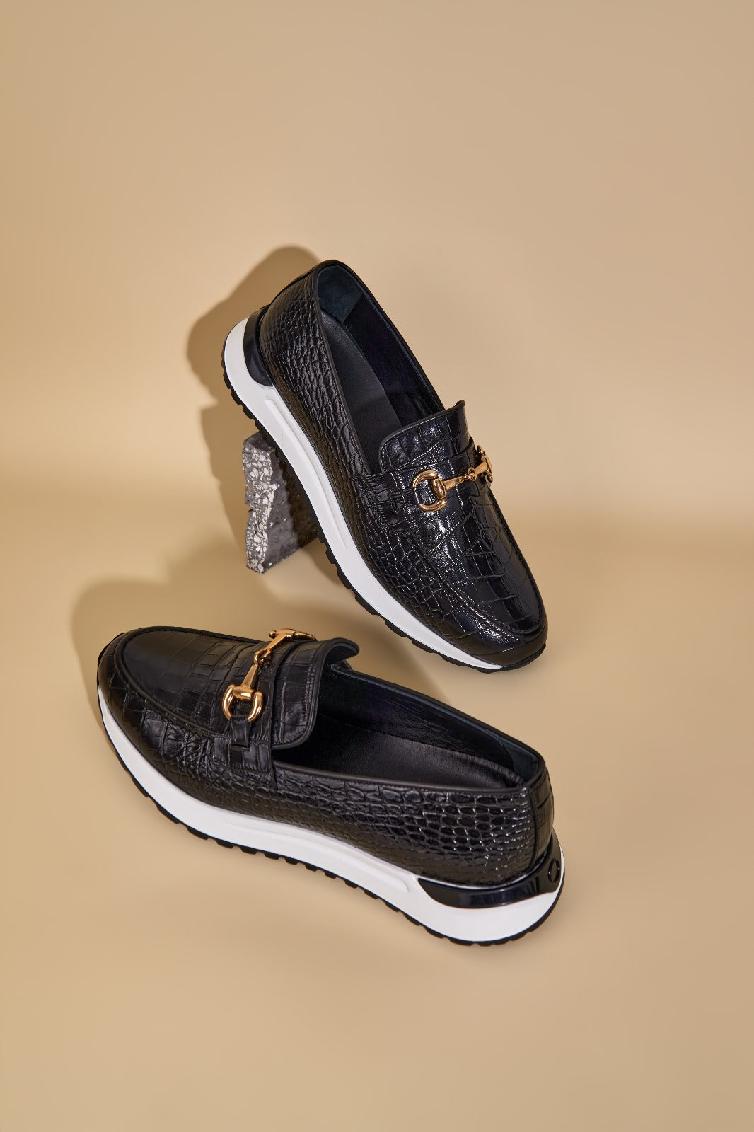 The Padova Black Leather Sneaker Fine Craftsmanship