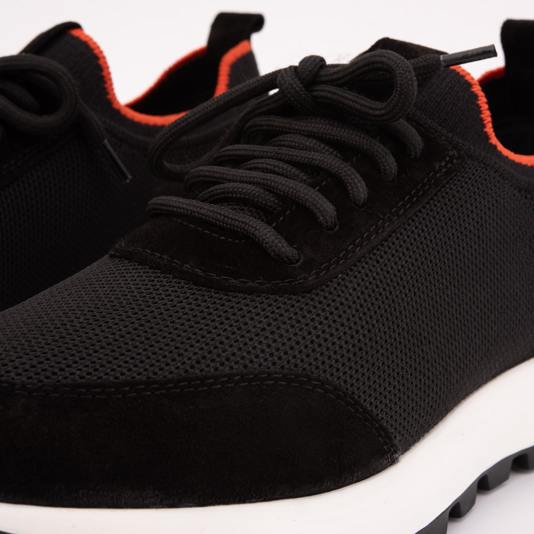 The Berlin Black Suede Leather Sneaker On Sale