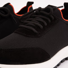 The Berlin Black Suede Leather Sneaker On Sale