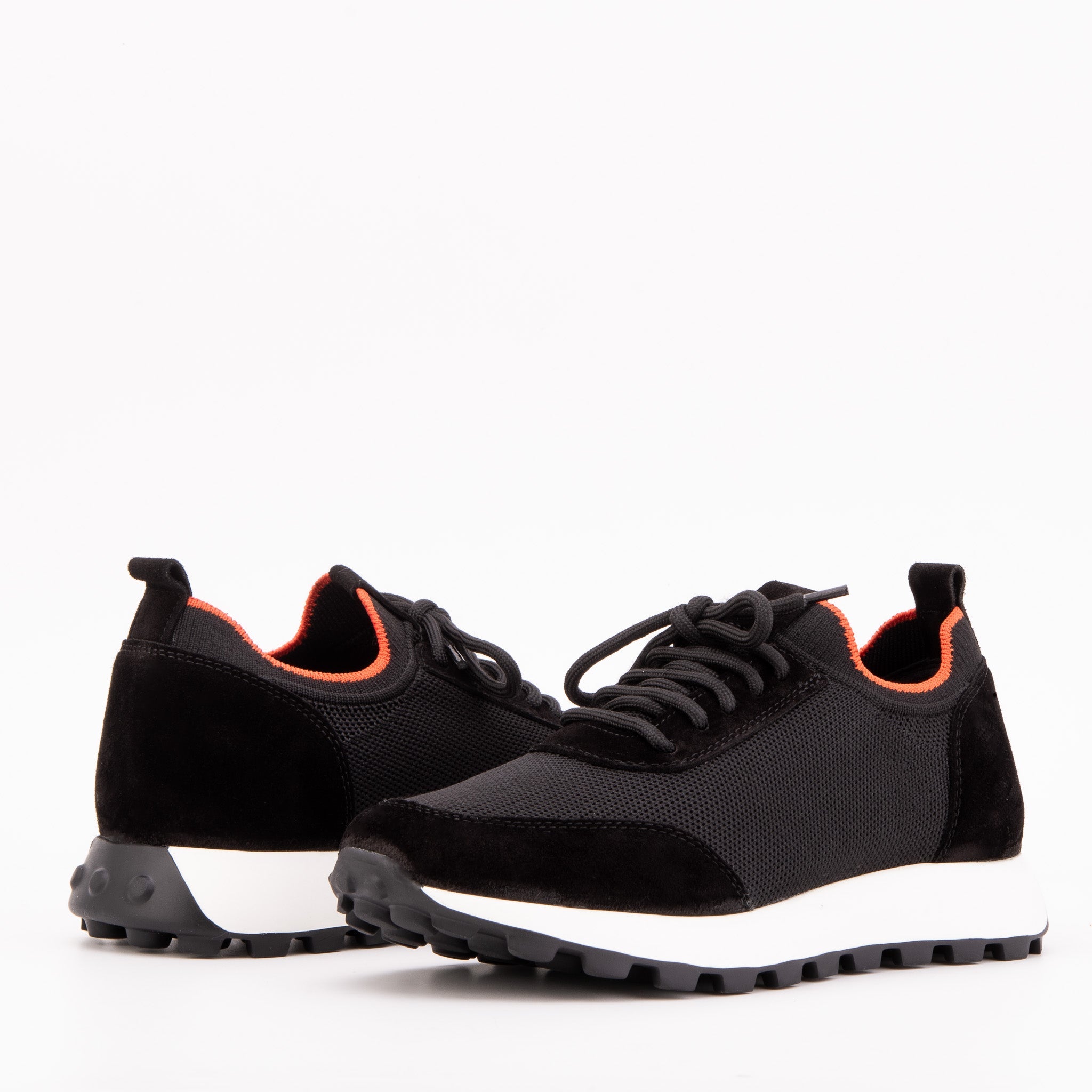 The Berlin Black Suede Leather Sneaker On Sale