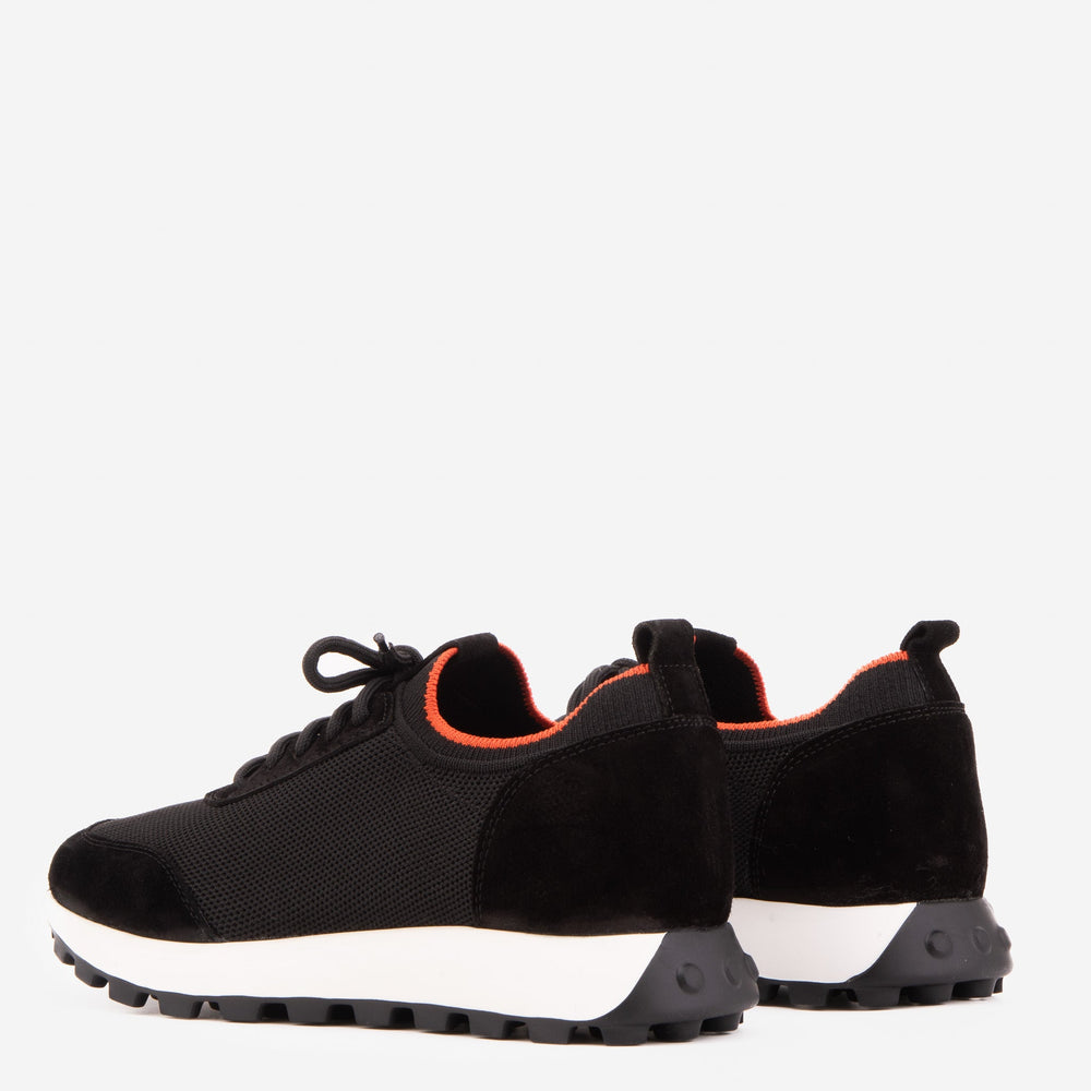 The Berlin Black Suede Leather Sneaker On Sale