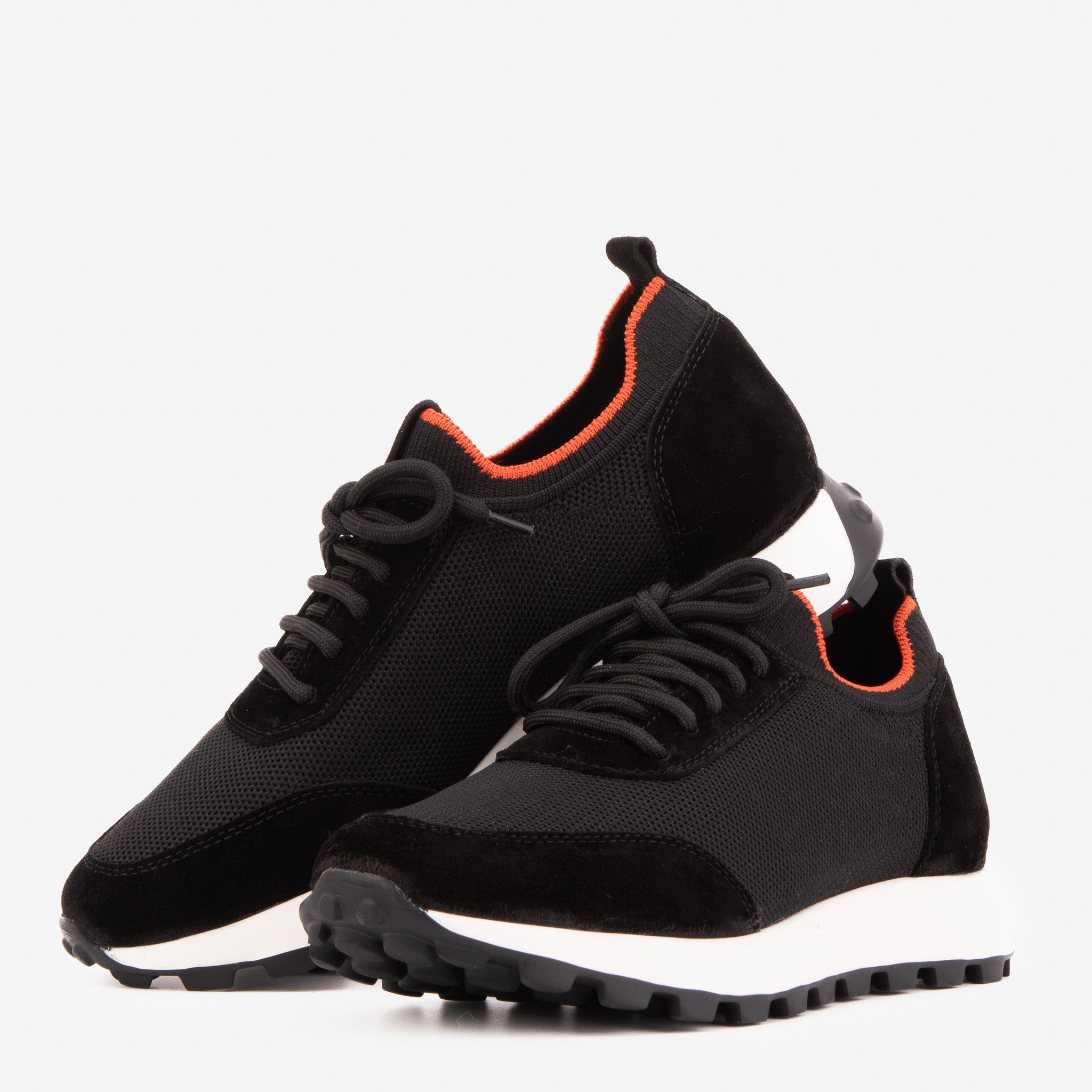 The Berlin Black Suede Leather Sneaker On Sale