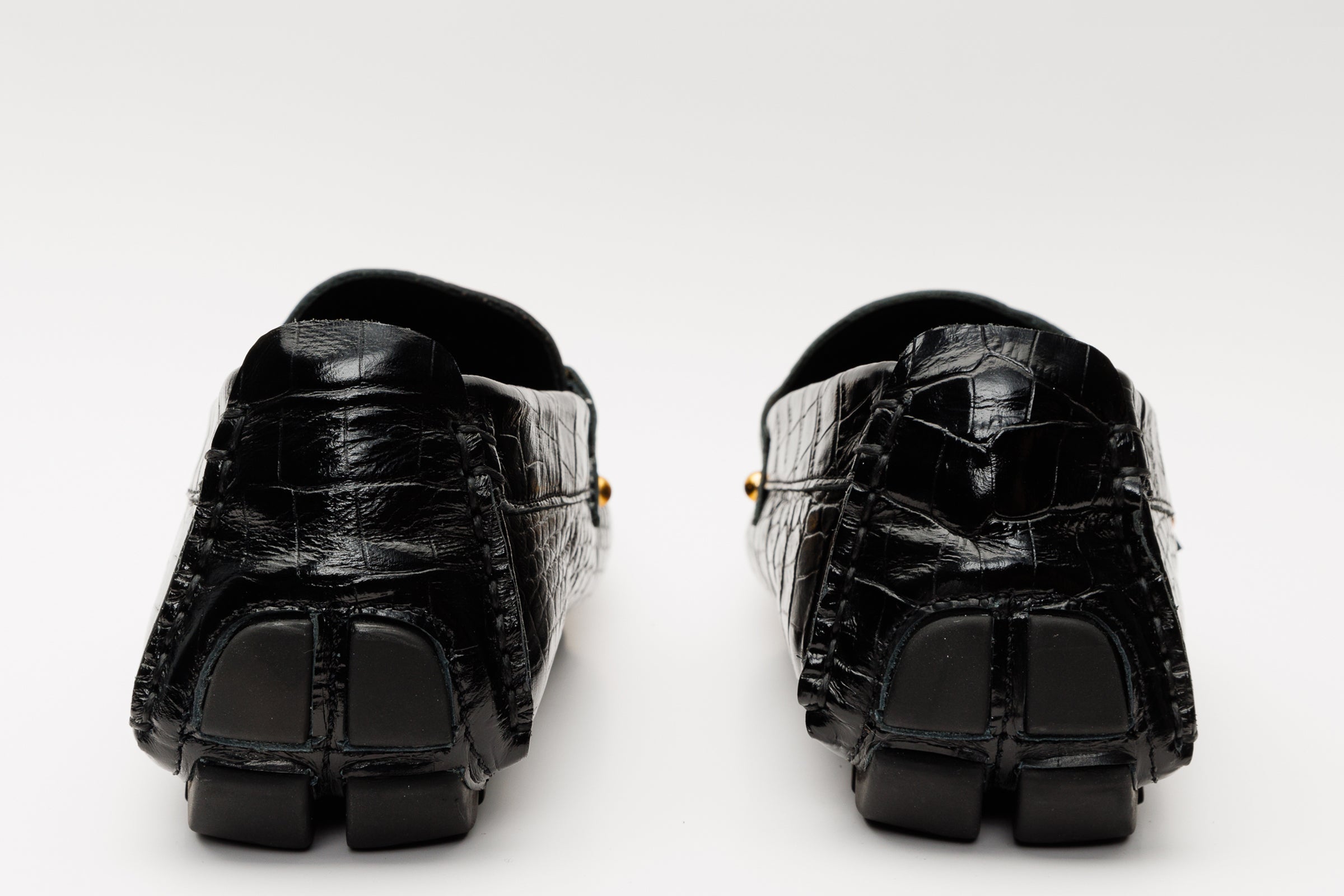 The Pisa Black Leather Bit Drive Loafer Shoe Exclusive Style