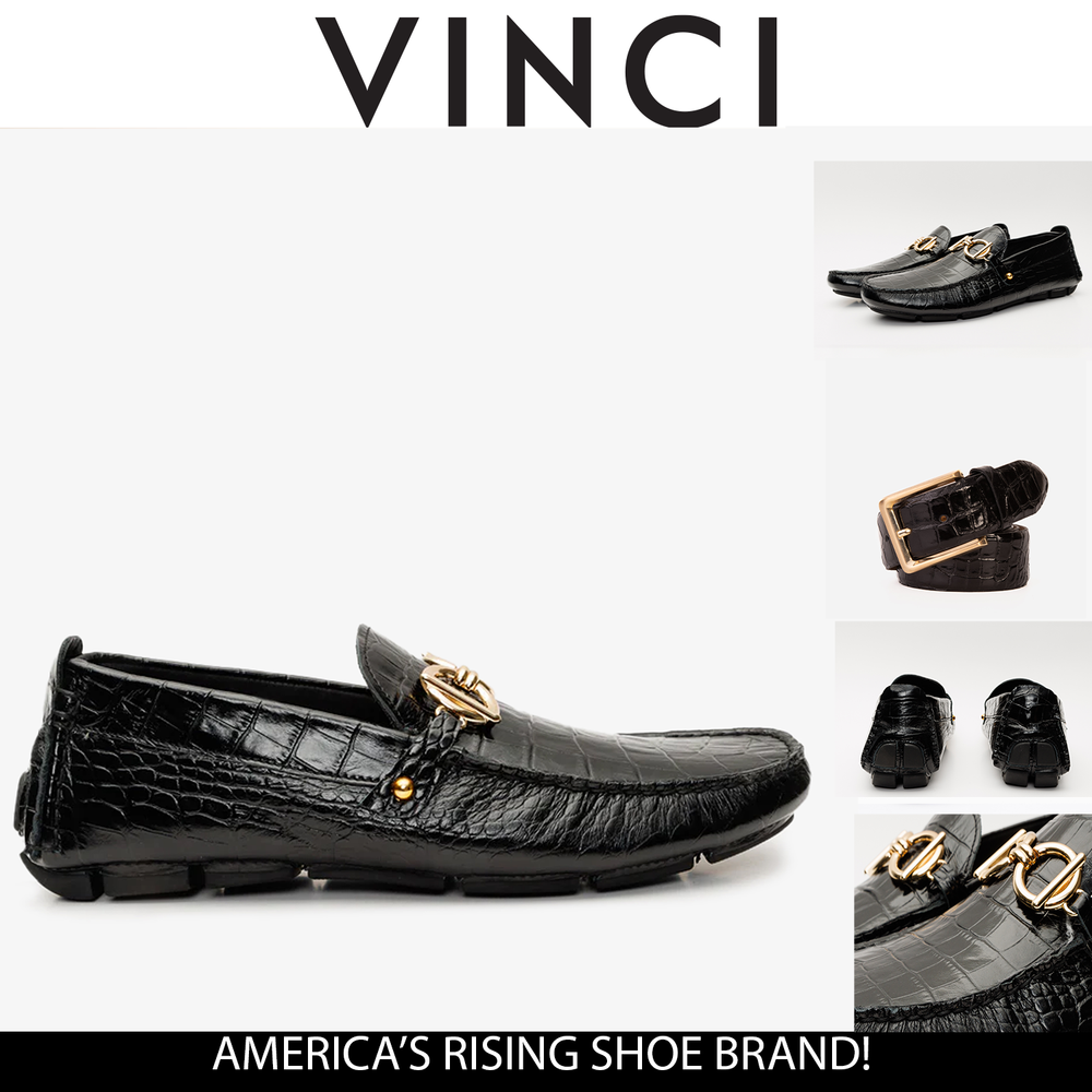 The Pisa Black Leather Bit Drive Loafer Shoe Exclusive Style