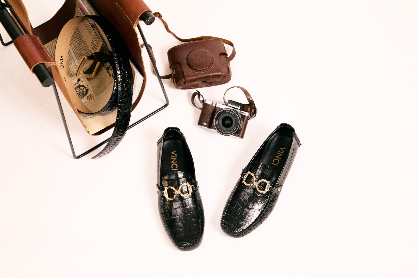 The Pisa Black Leather Bit Drive Loafer Shoe Exclusive Style