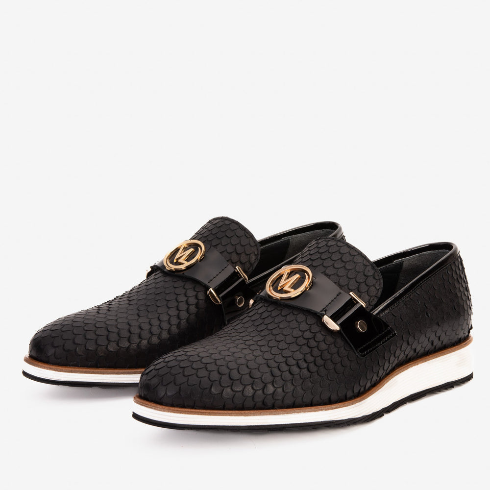 The Legacy Black Leather Casual Loafer Shoe All New