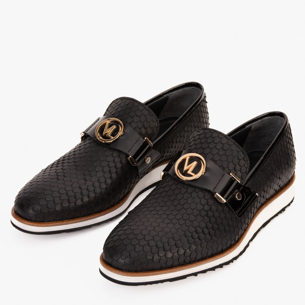 The Legacy Black Leather Casual Loafer Shoe All New