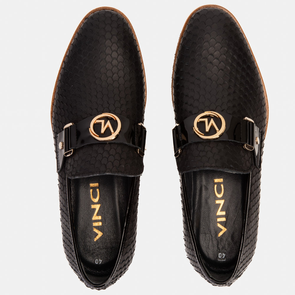 The Legacy Black Leather Casual Loafer Shoe All New