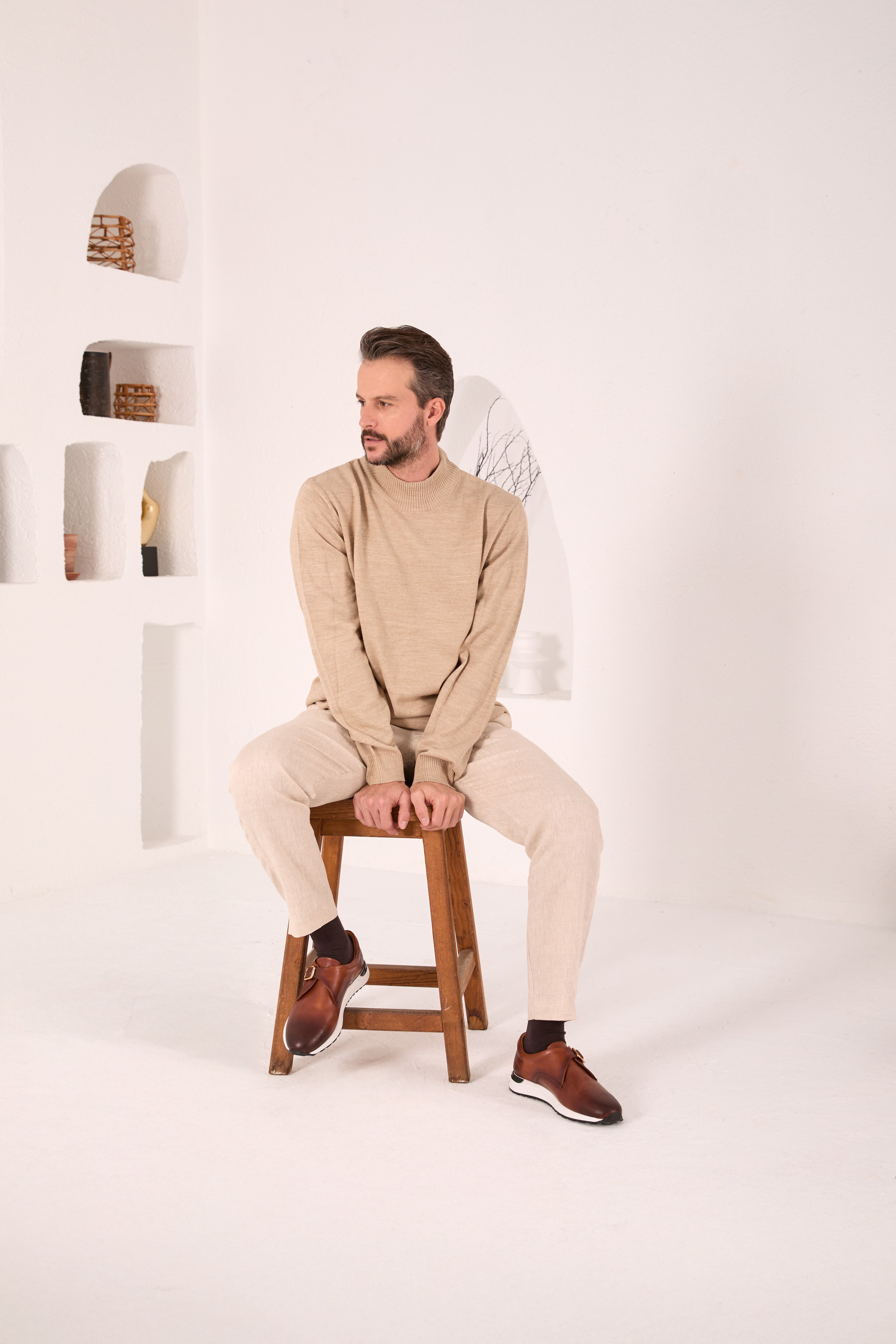 The Torino Tan Leather Sneaker Universal Fit