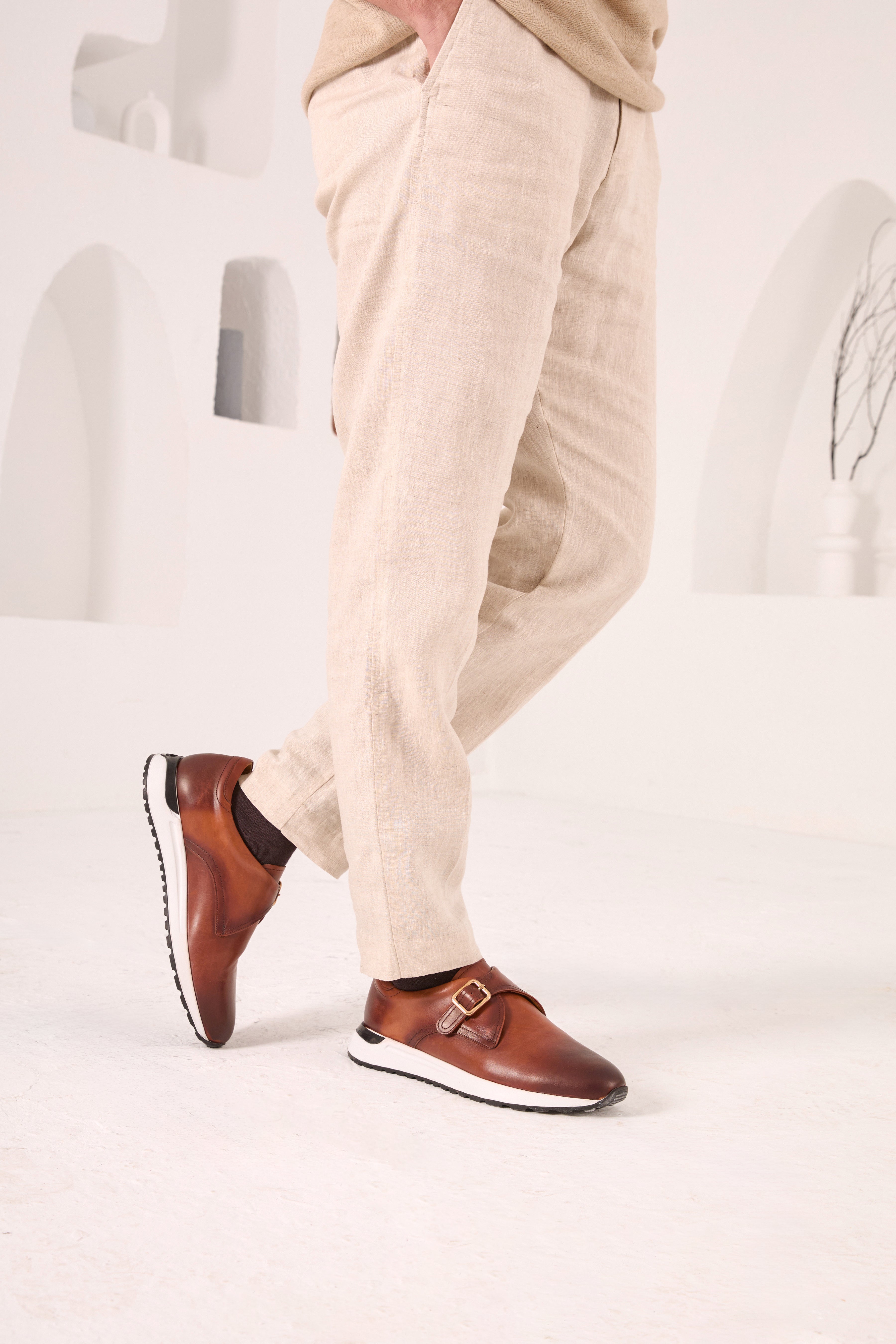 The Torino Tan Leather Sneaker Universal Fit