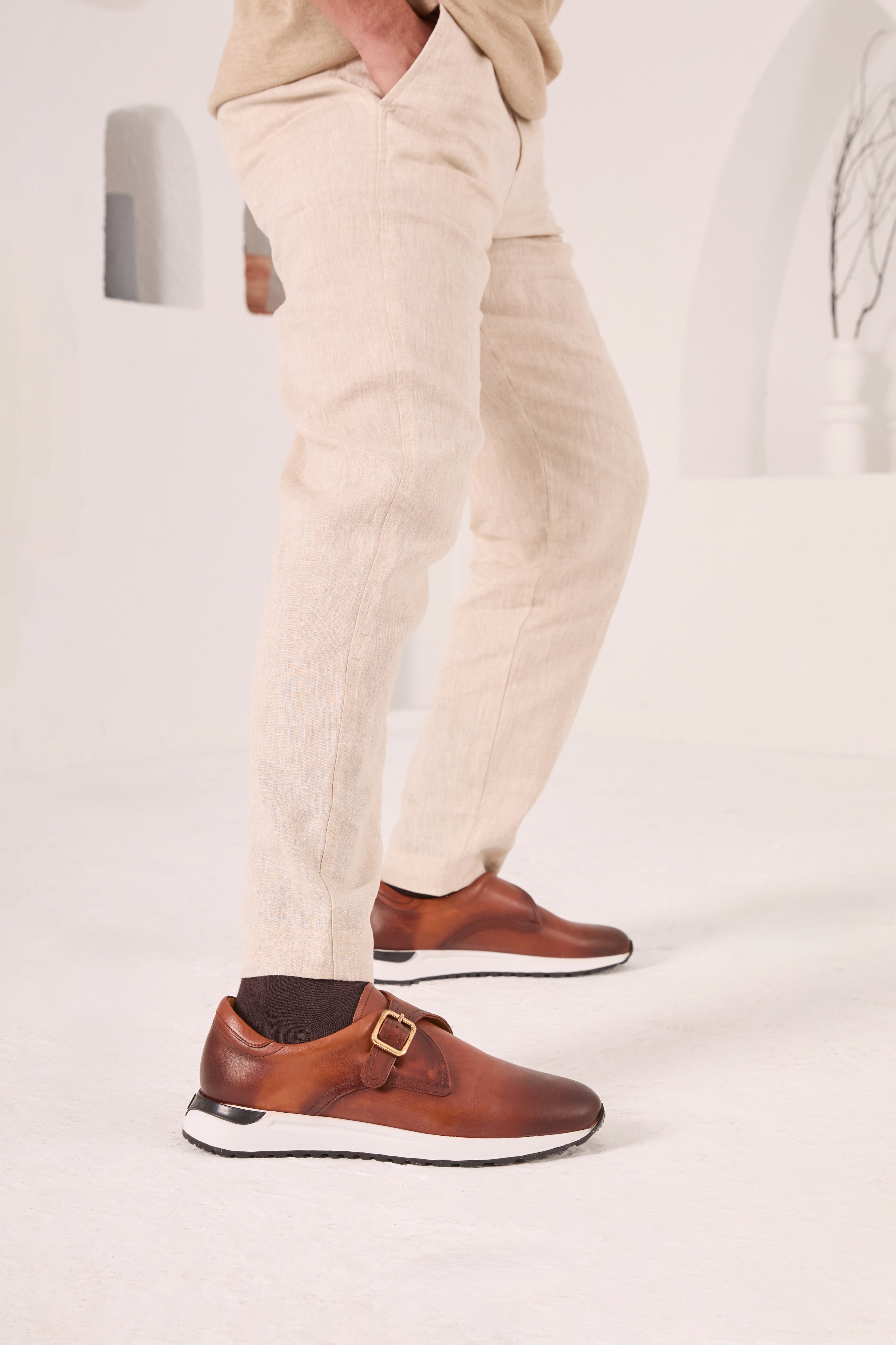 The Torino Tan Leather Sneaker Universal Fit