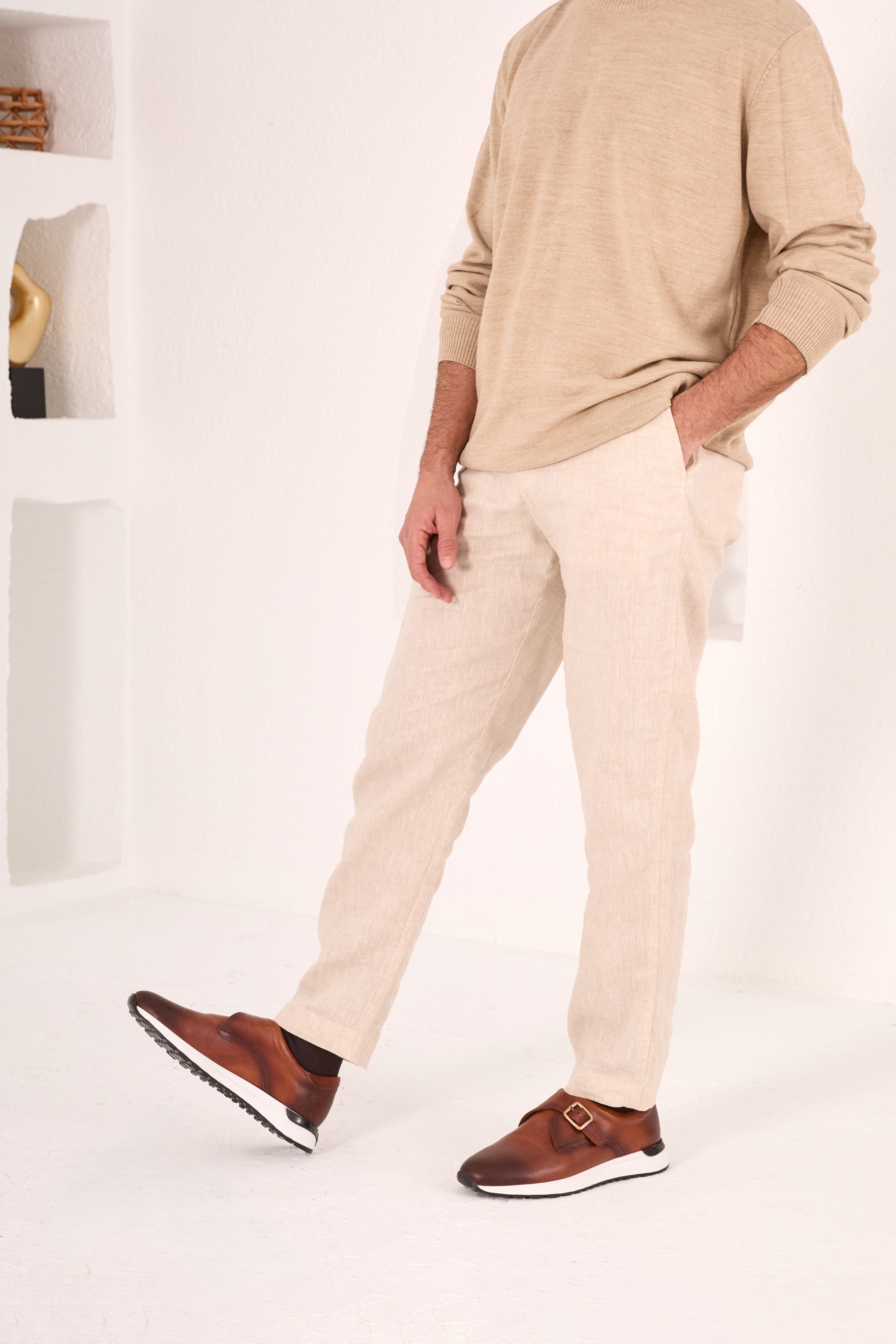 The Torino Tan Leather Sneaker Universal Fit