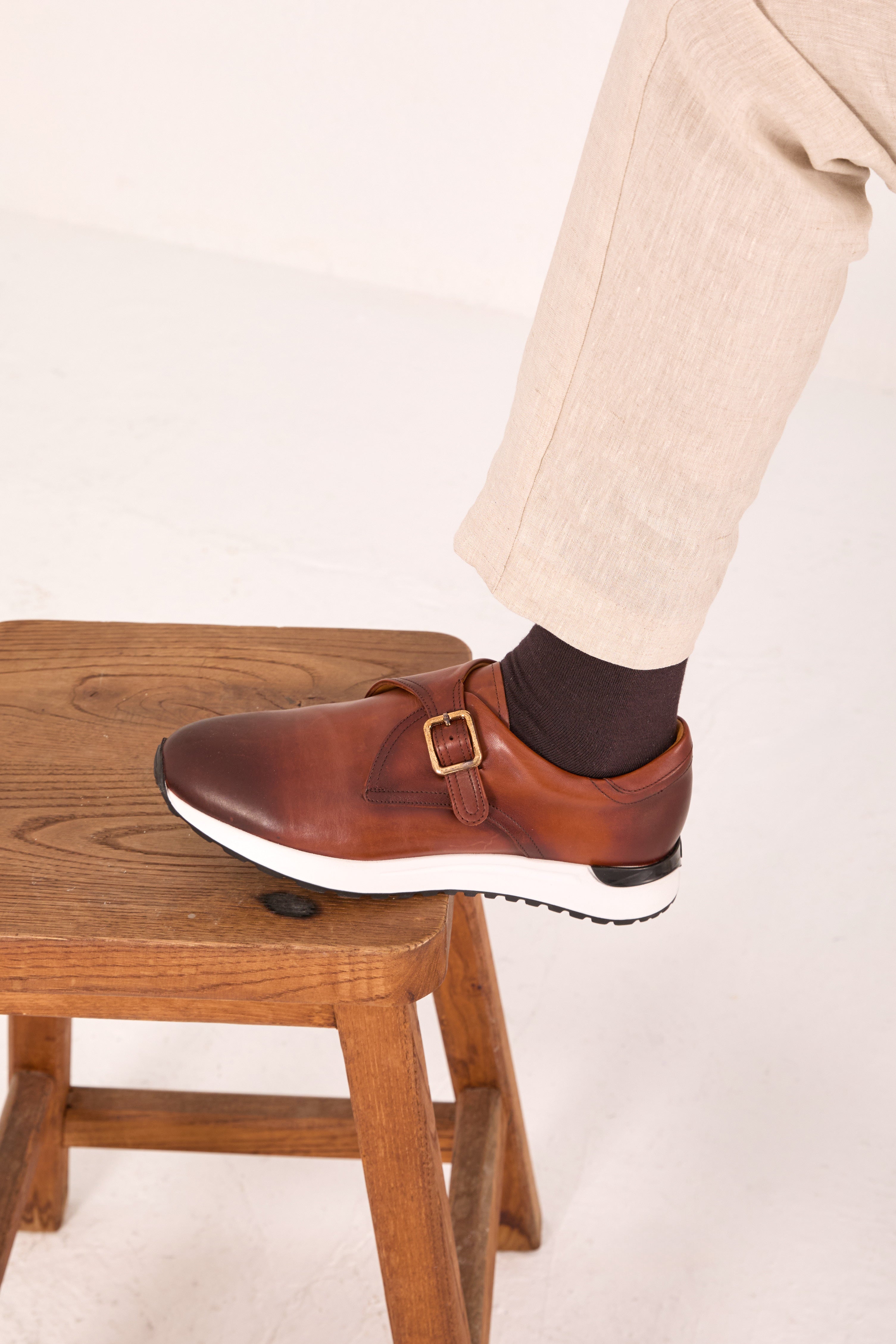 The Torino Tan Leather Sneaker Universal Fit