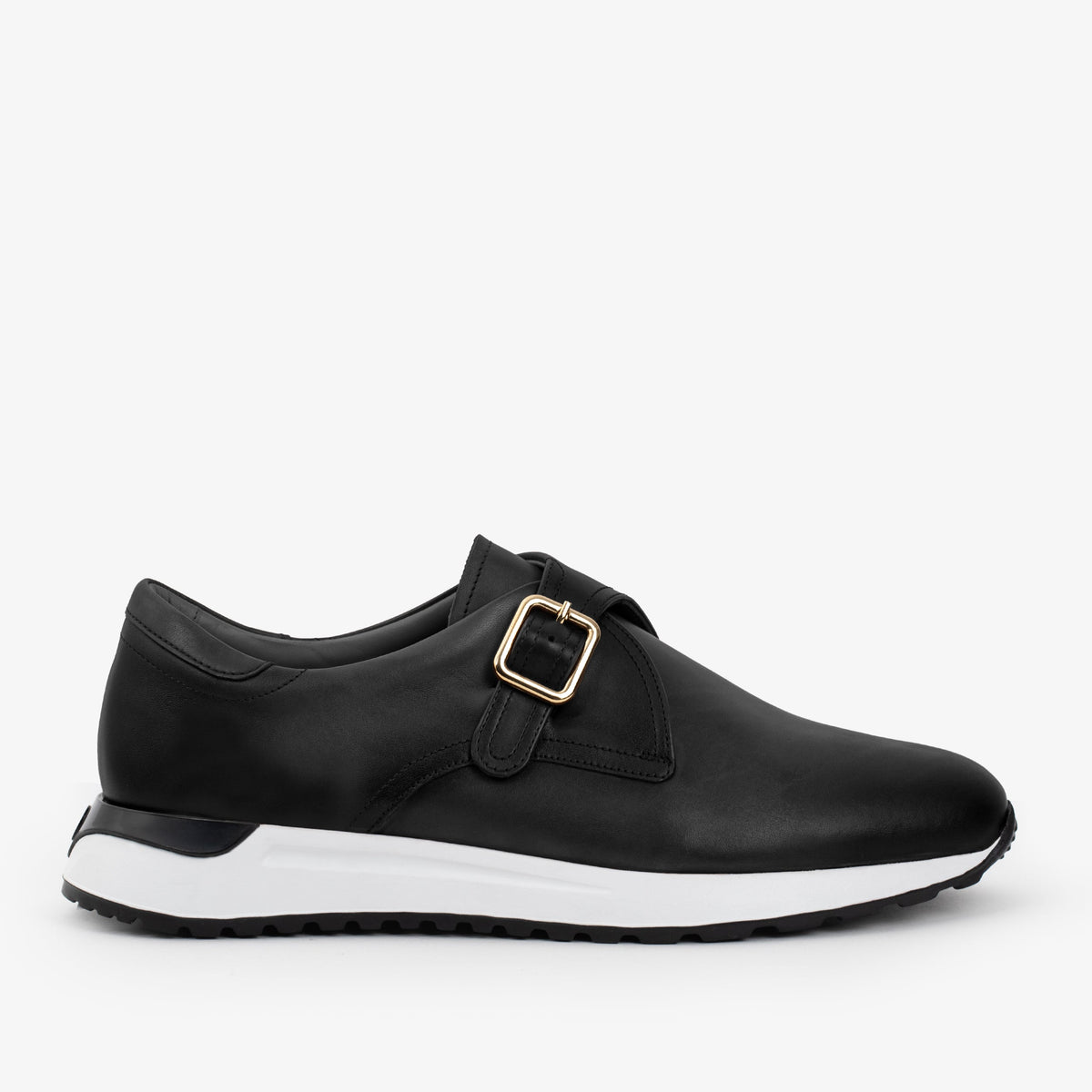 The Torino Black Leather Sneaker Fine Craftsmanship