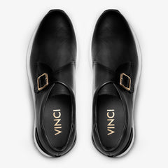 The Torino Black Leather Sneaker Fine Craftsmanship