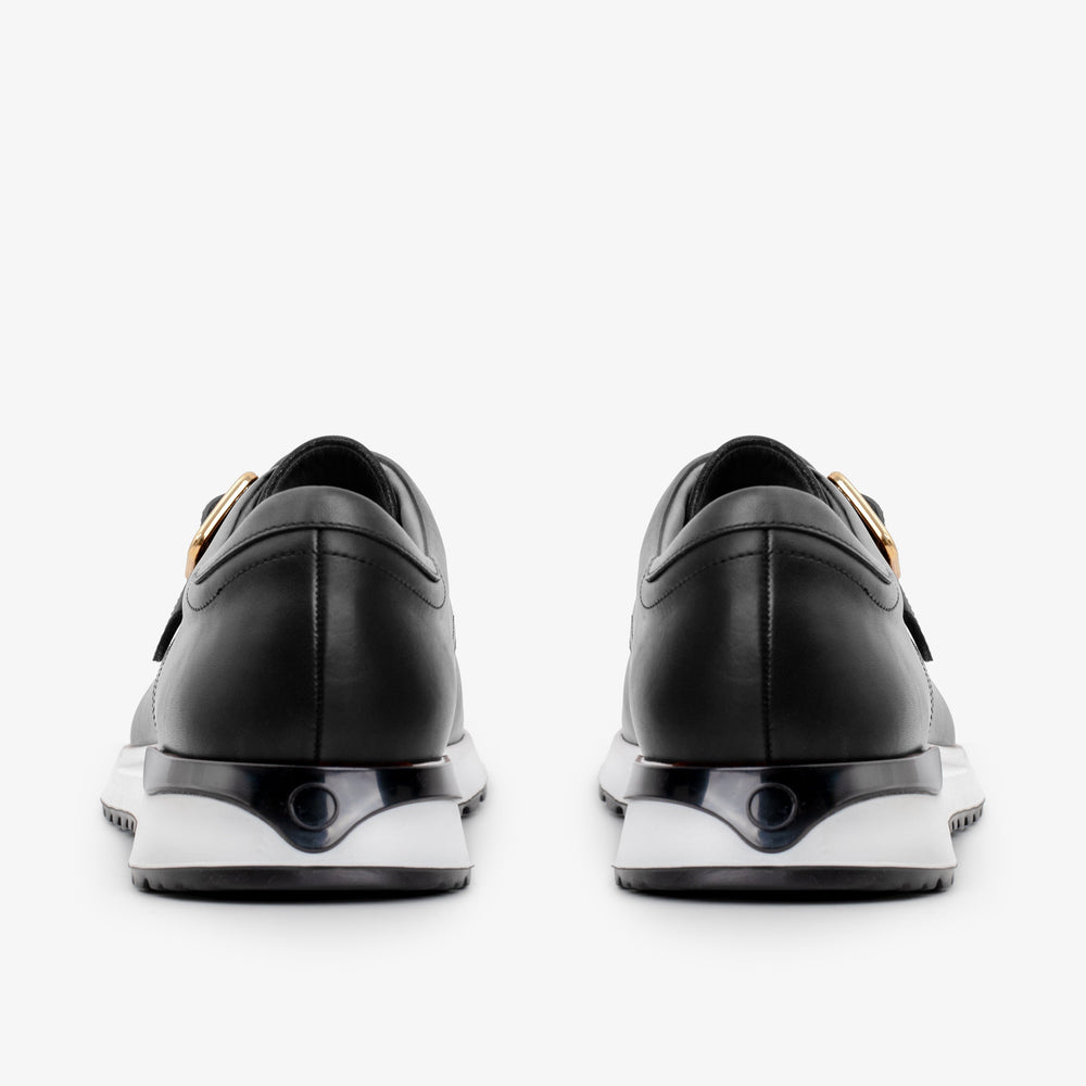 The Torino Black Leather Sneaker Fine Craftsmanship