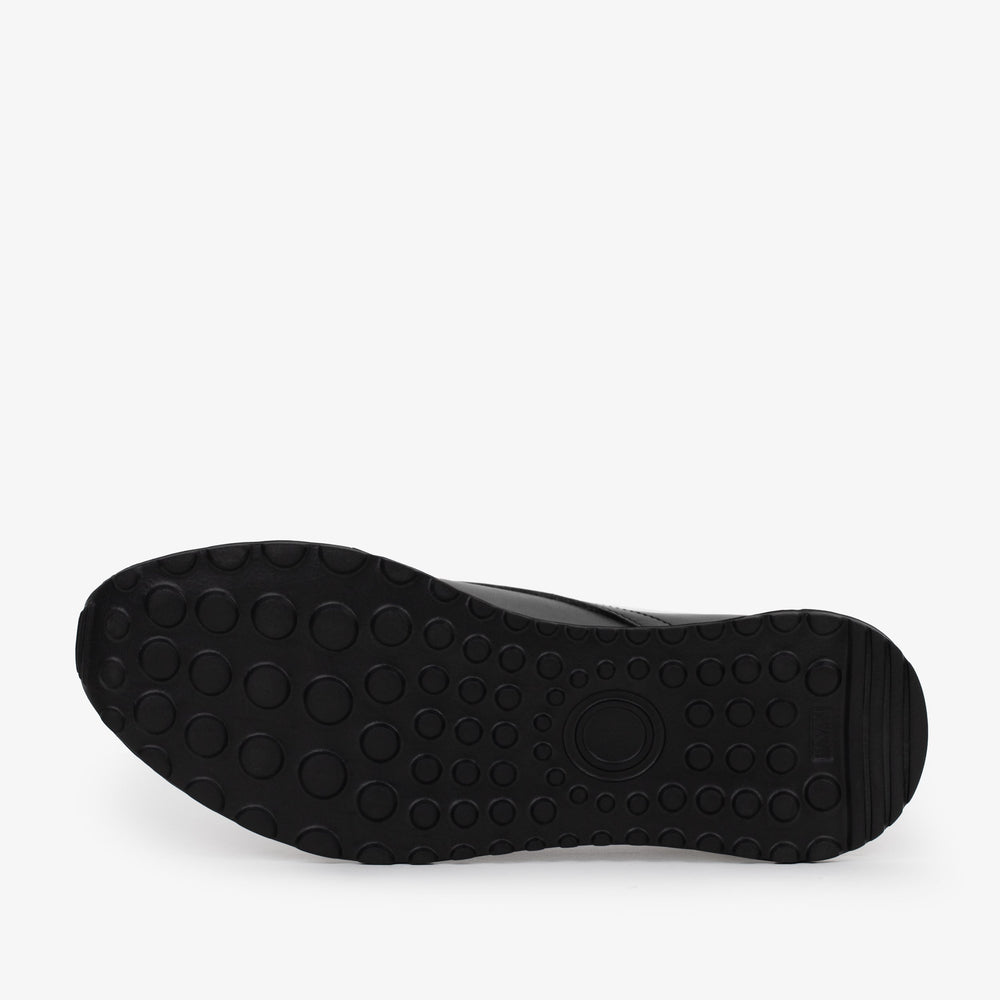The Torino Black Leather Sneaker Fine Craftsmanship