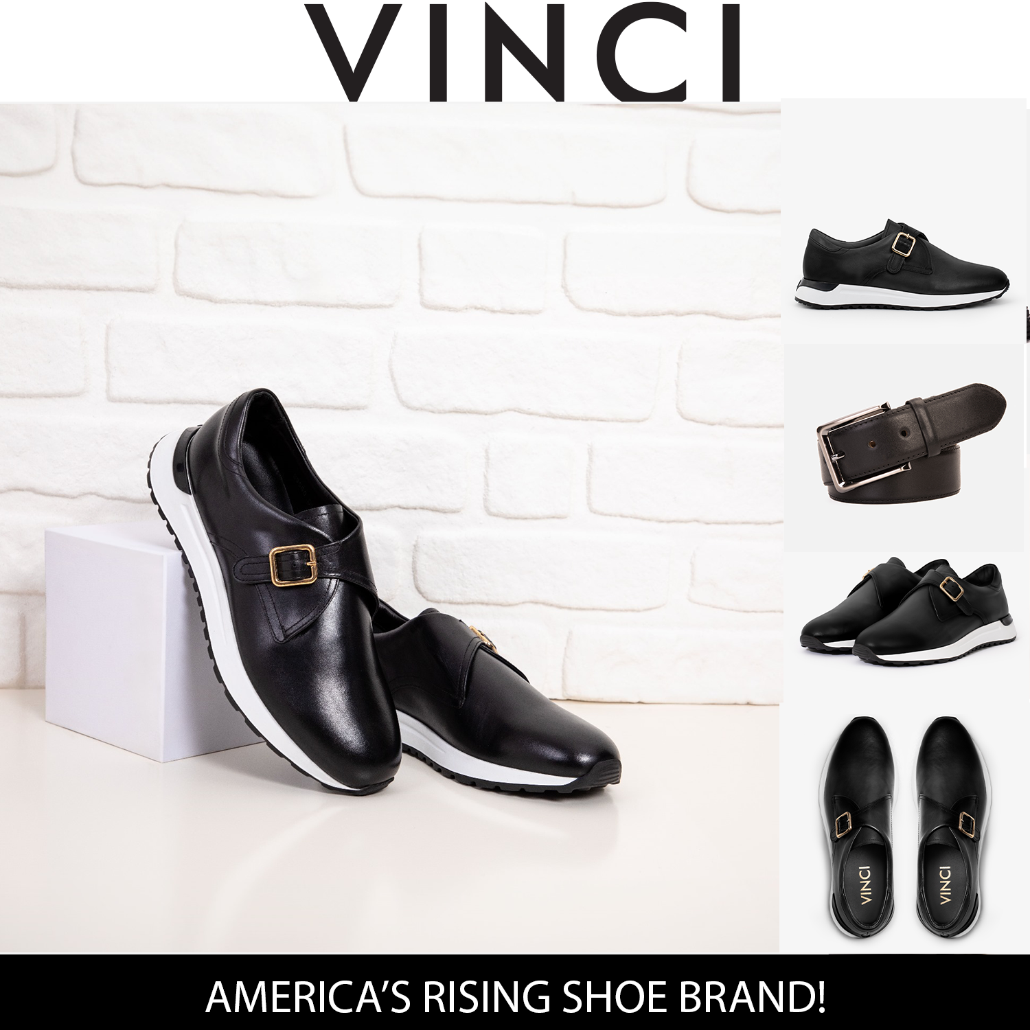 The Torino Black Leather Sneaker Fine Craftsmanship