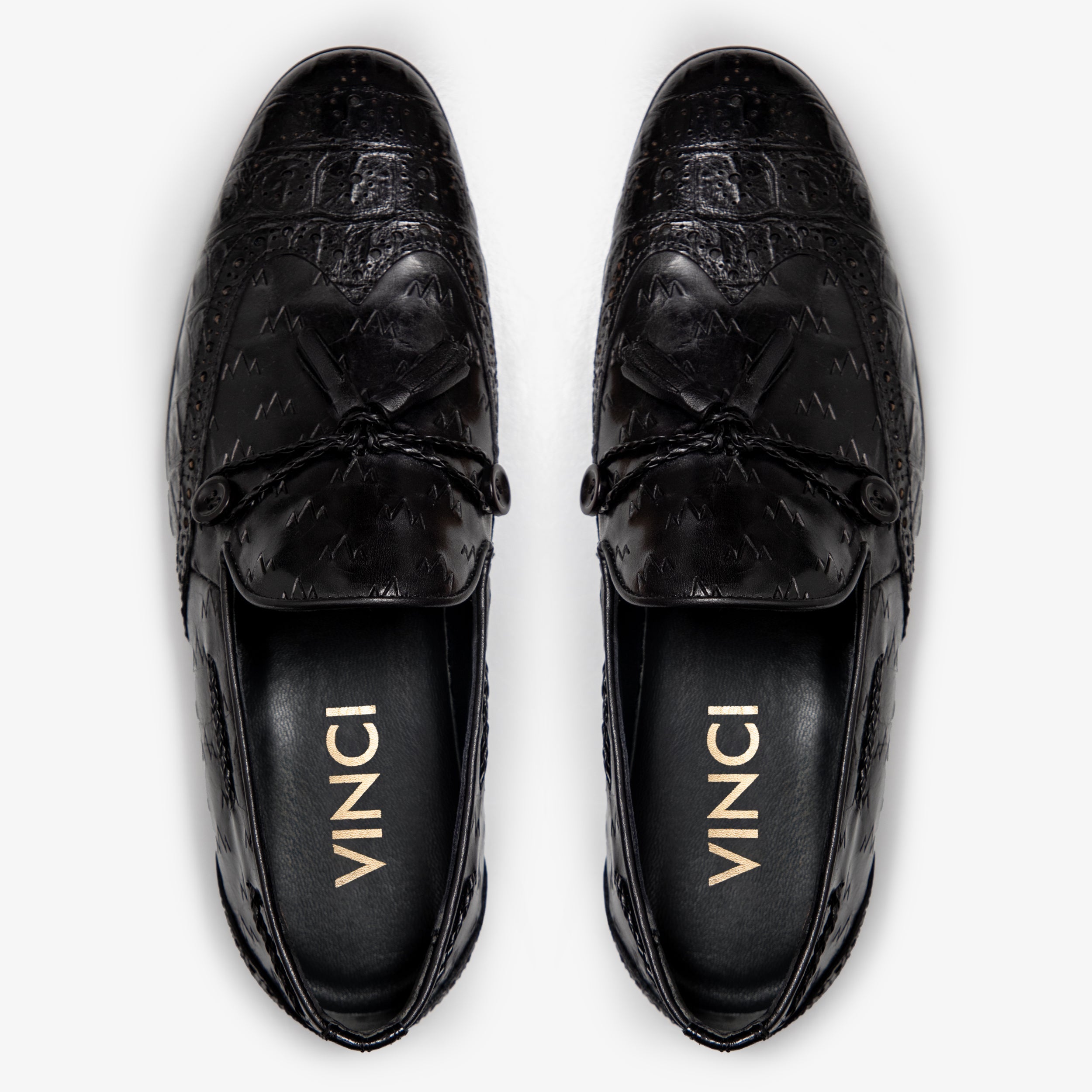 The Istanbul Black Leather Tassel Loafer Shoe Exclusive Style