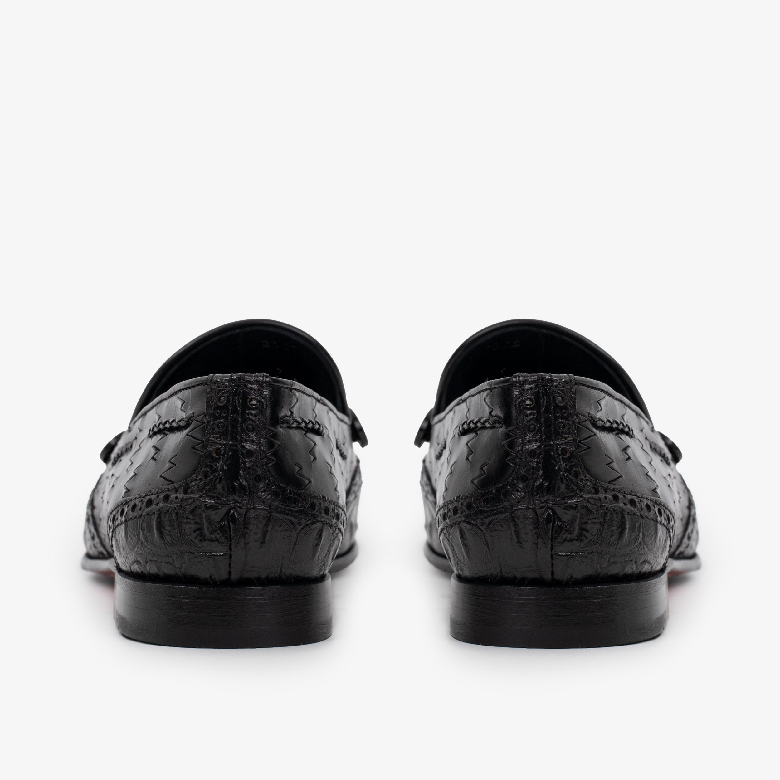 The Istanbul Black Leather Tassel Loafer Shoe Exclusive Style