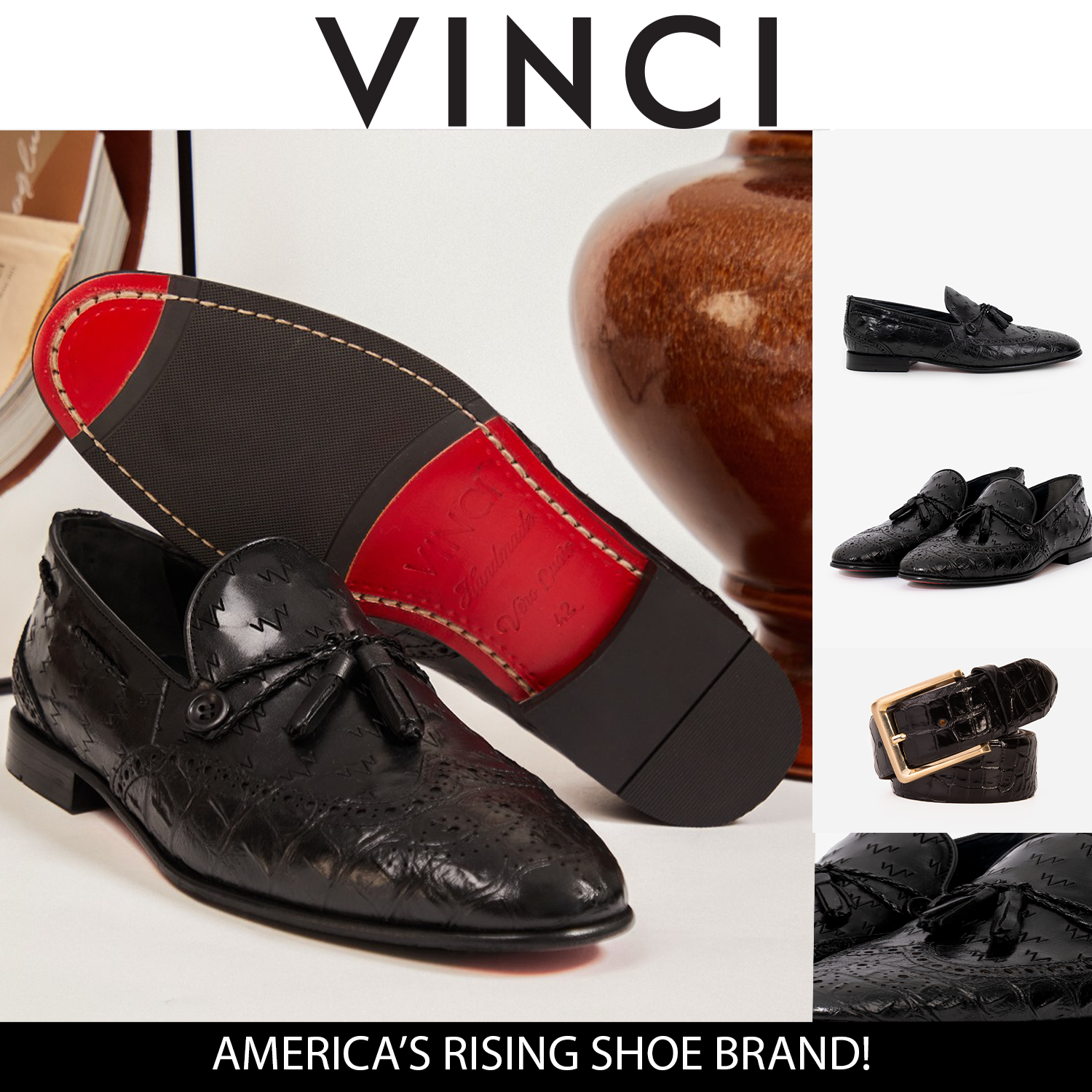 The Istanbul Black Leather Tassel Loafer Shoe Exclusive Style