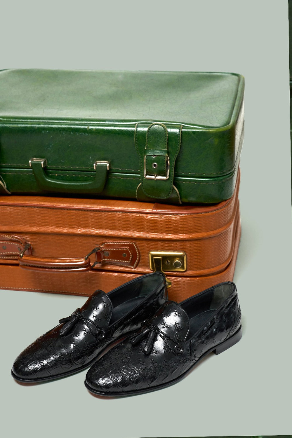 The Istanbul Black Leather Tassel Loafer Shoe Exclusive Style