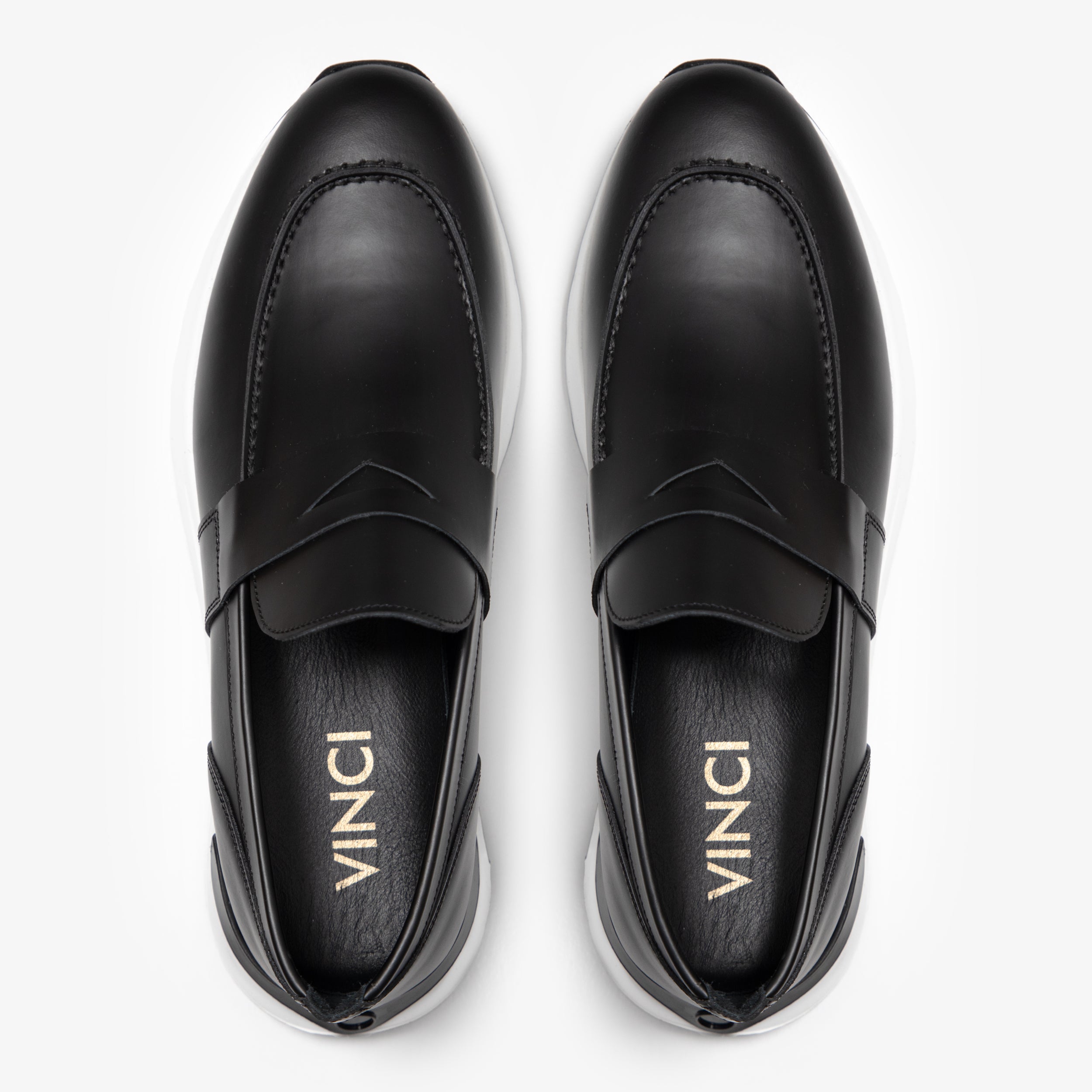 The Lara Black Leather Sneaker For Sale