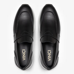 The Lara Black Leather Sneaker For Sale