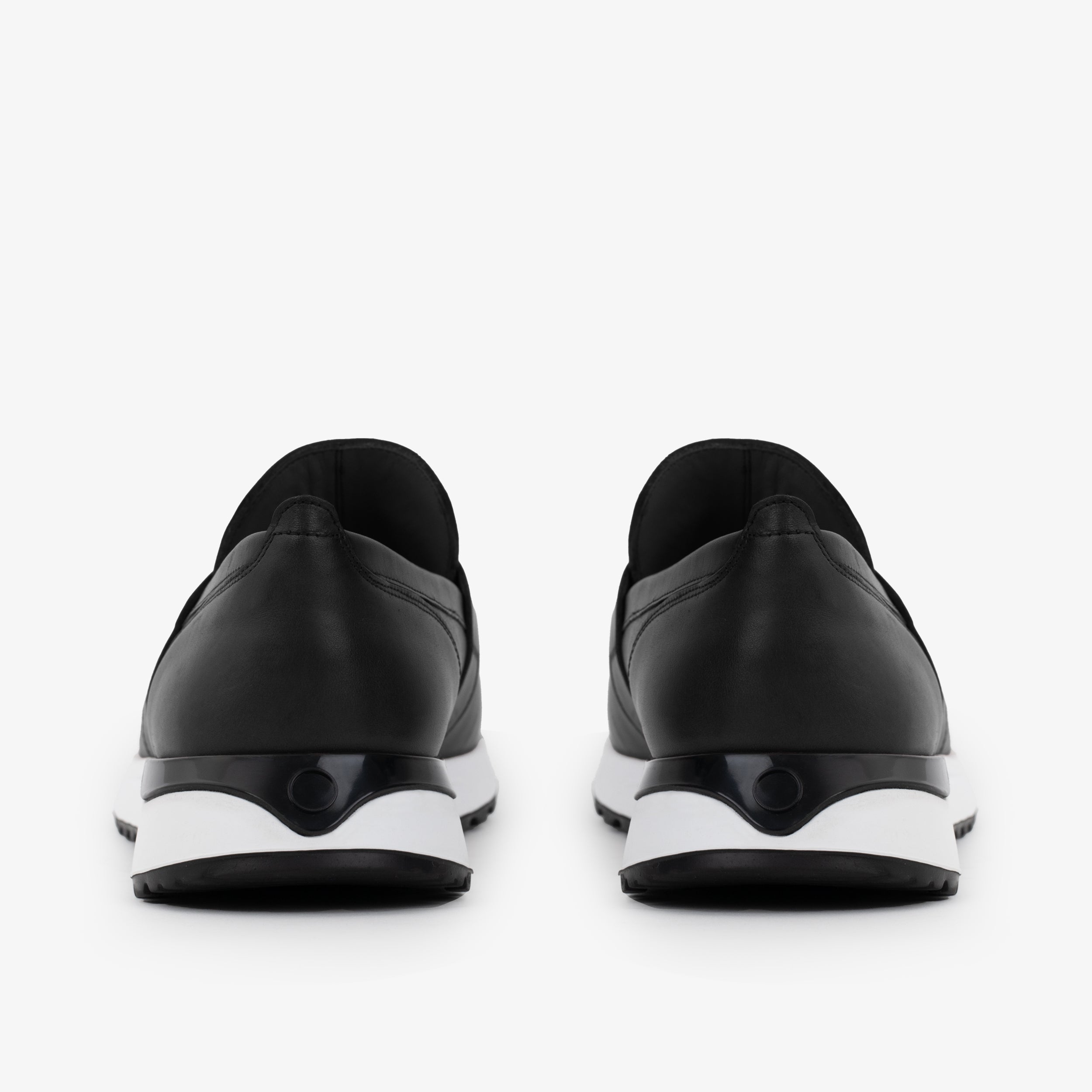 The Lara Black Leather Sneaker For Sale