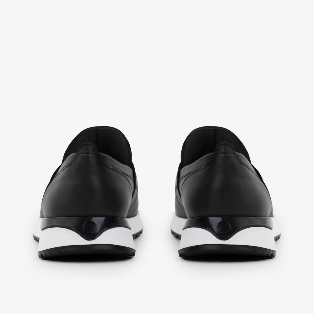 The Lara Black Leather Sneaker For Sale