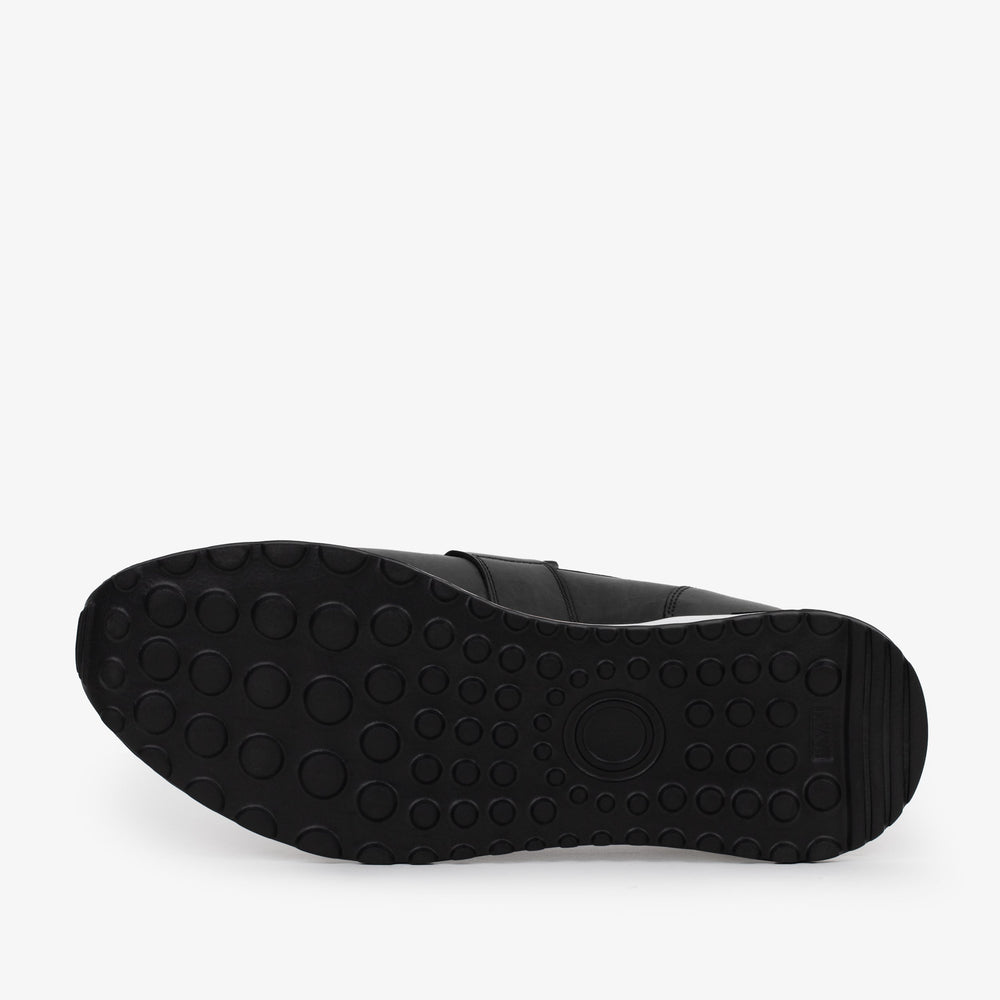 The Lara Black Leather Sneaker For Sale
