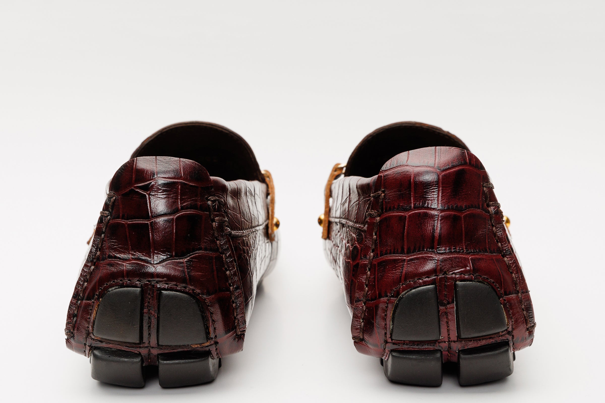 The Pisa Burgundy Leather Bit Drive Loafer Shoe All New