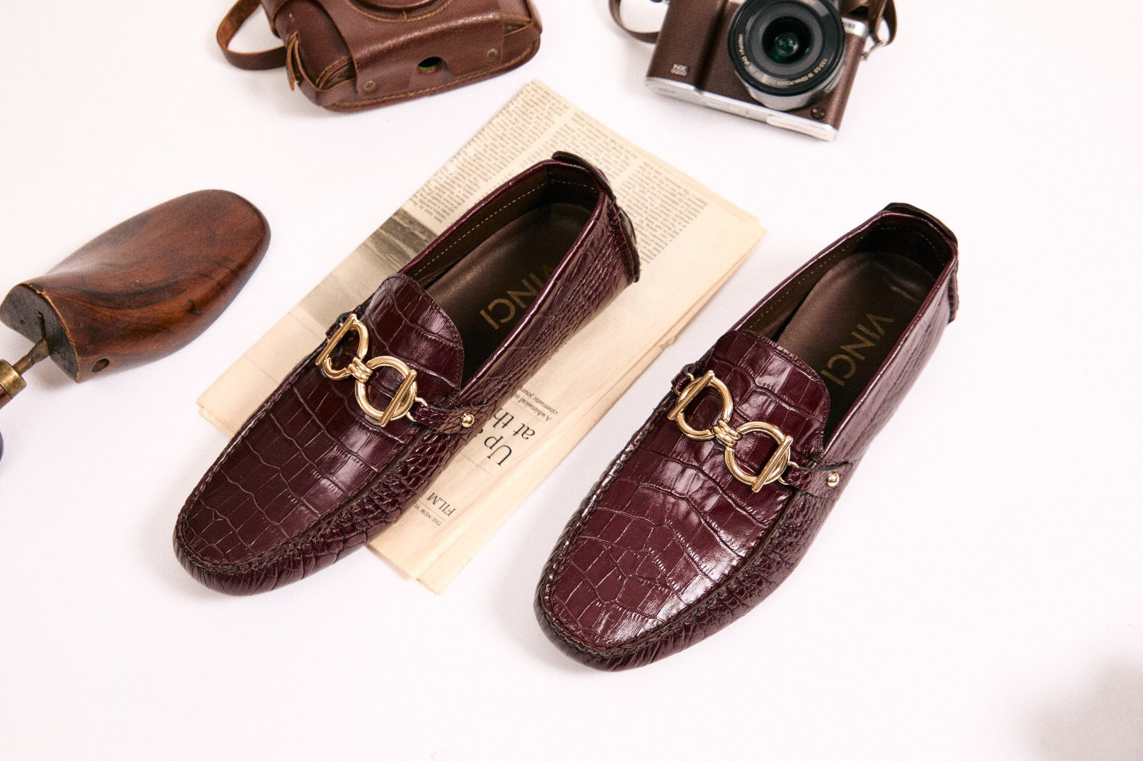The Pisa Burgundy Leather Bit Drive Loafer Shoe All New