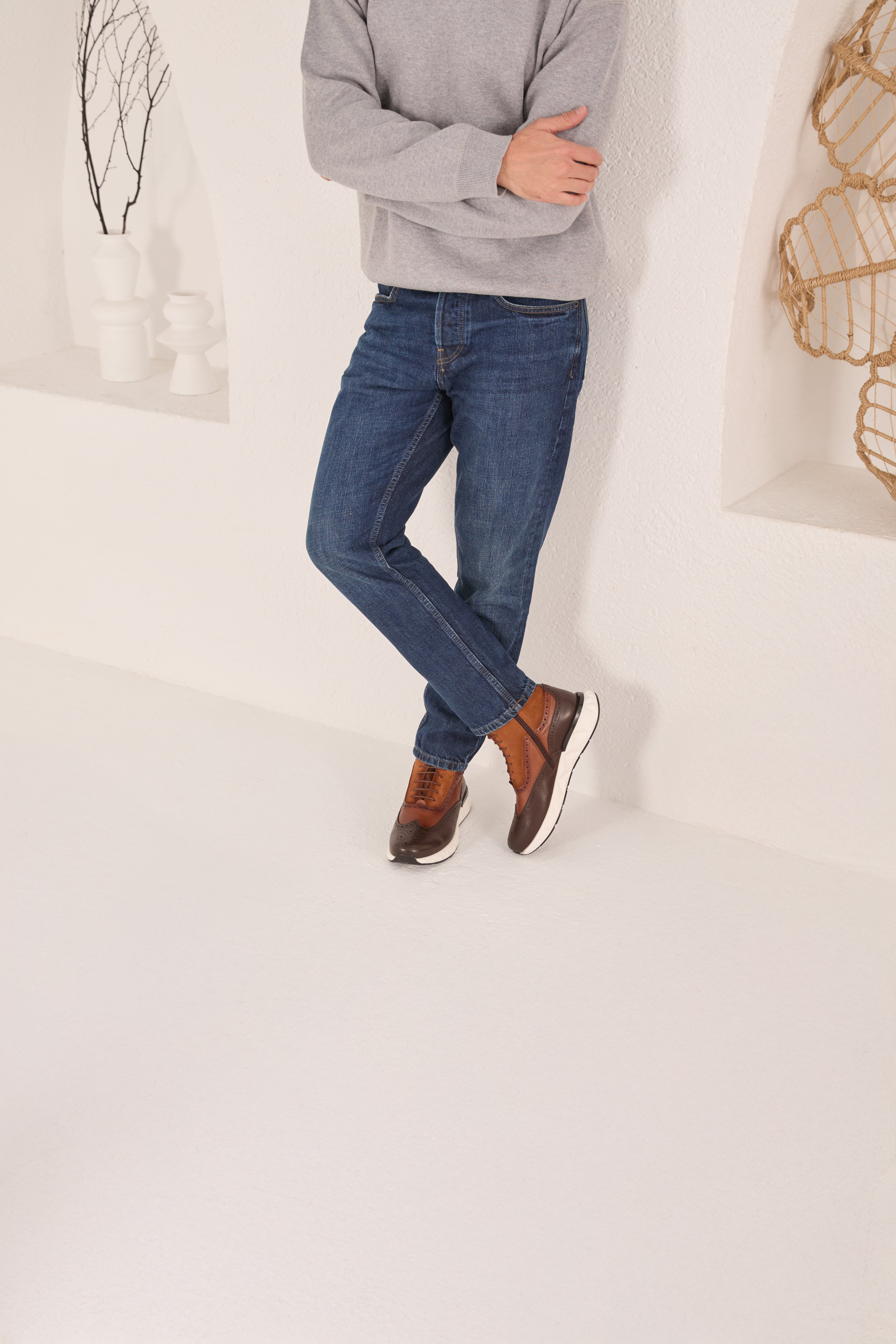 The Regent Brown Leather Wingtip Brogue Casual Boot Universal Fit