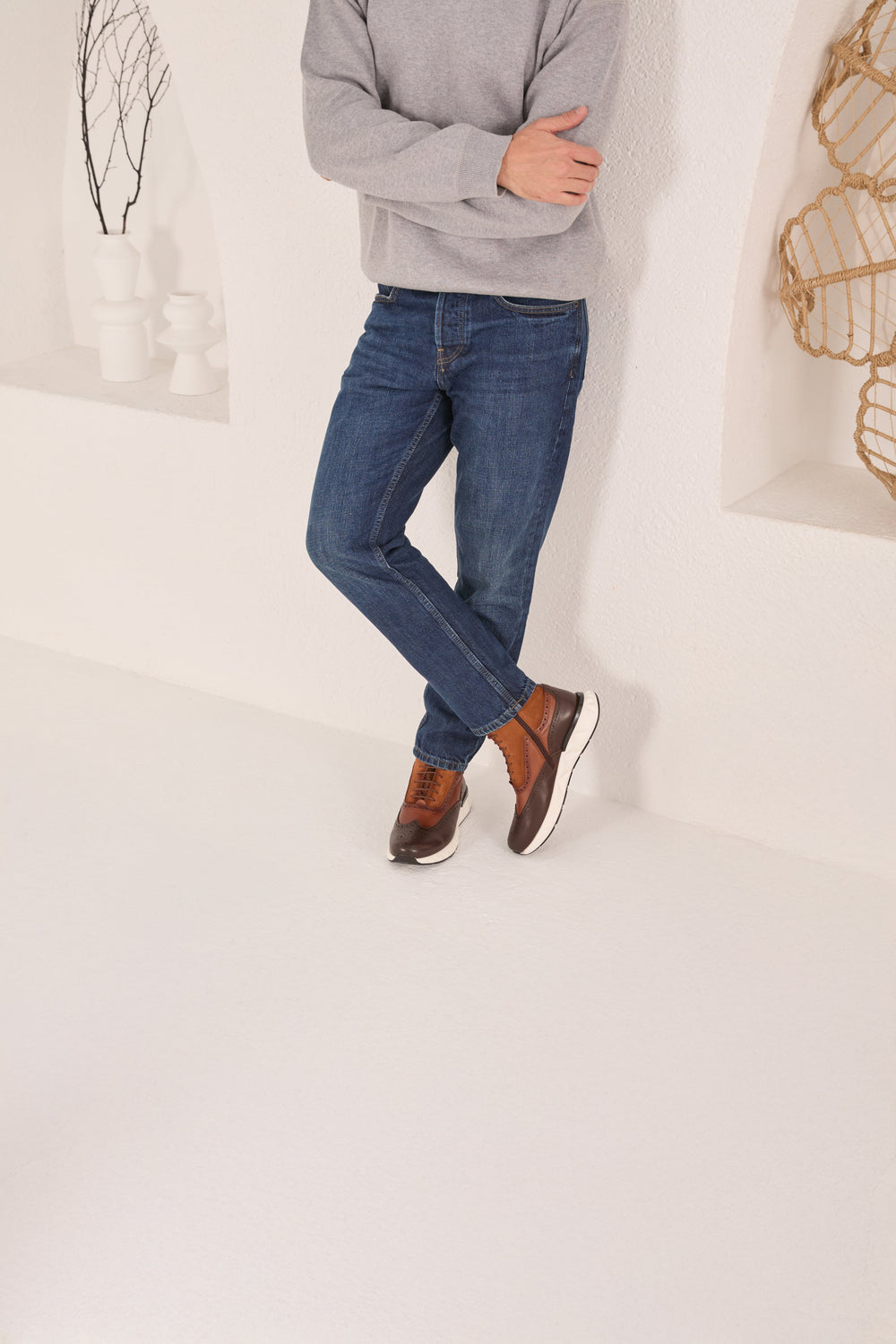 The Regent Brown Leather Wingtip Brogue Casual Boot Universal Fit