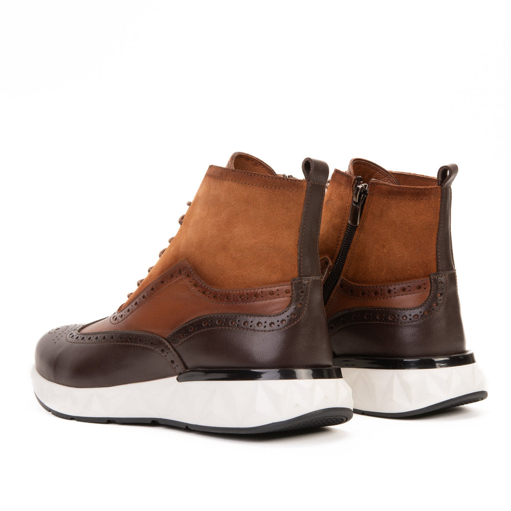The Regent Brown Leather Wingtip Brogue Casual Boot Universal Fit