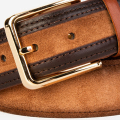 The Regent Brown Leather Belt Fine Craftsmanship