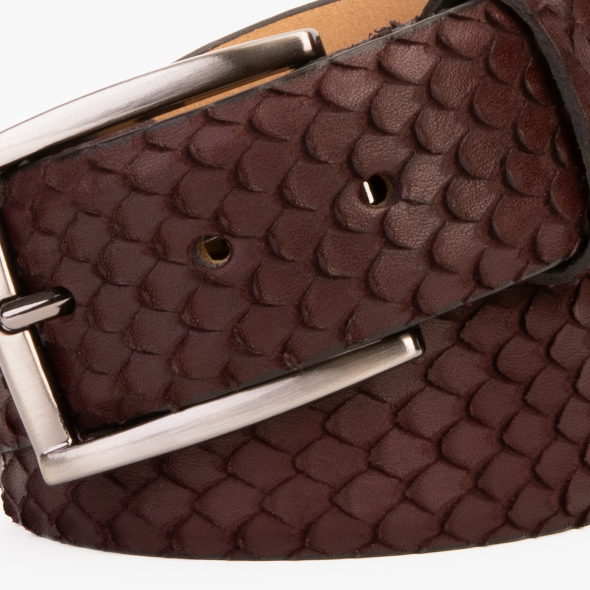 The Majesty Burgundy Leather Belt On Sale
