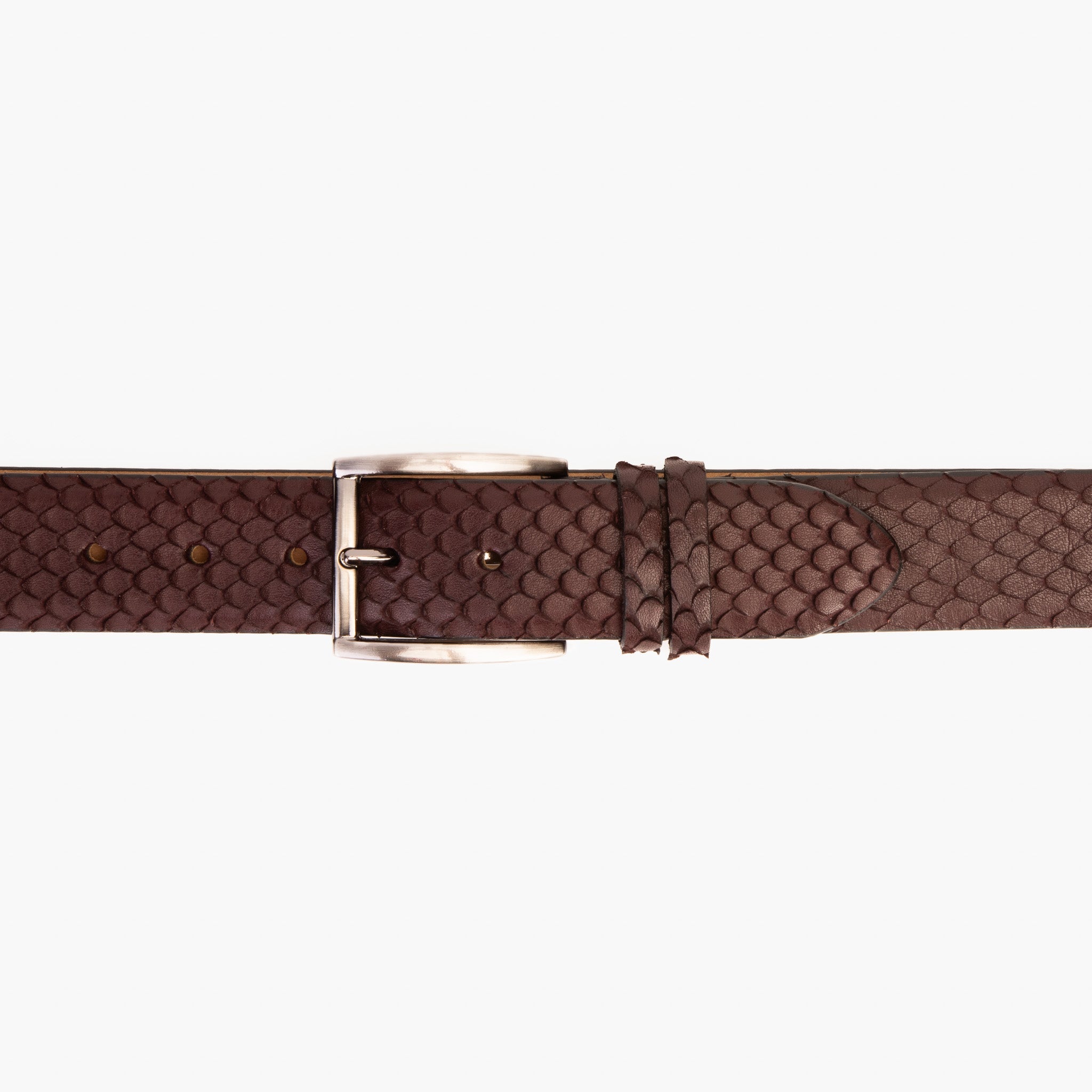 The Majesty Burgundy Leather Belt On Sale
