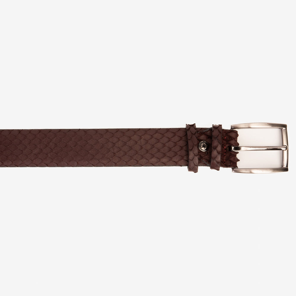 The Majesty Burgundy Leather Belt On Sale