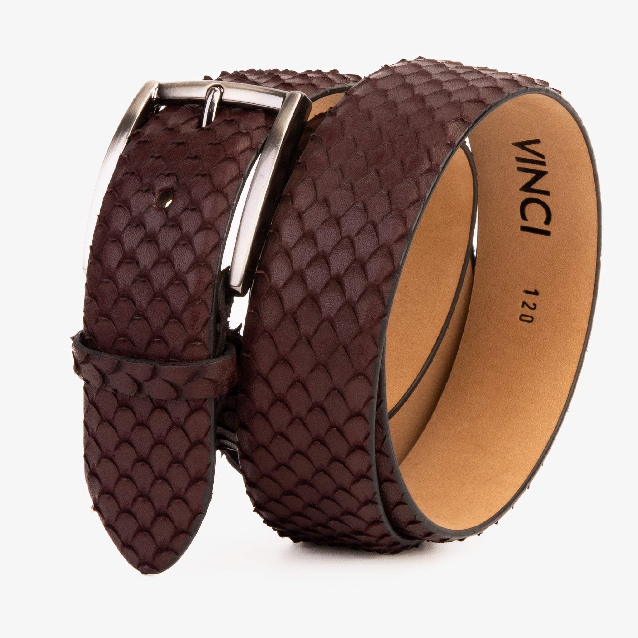 The Majesty Burgundy Leather Belt On Sale