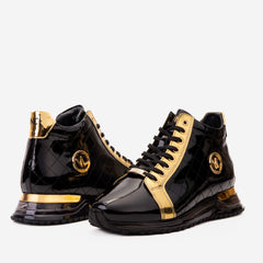 The Prestige Black Gold  Limited Edition  High-Top Sneaker For Sale